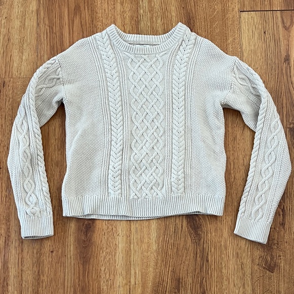 J. Crew Sweaters - J Crew 100% Cotton Cable Knit Cream Sweater